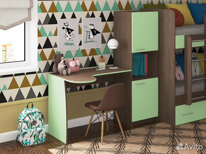 Стол письменный со стеллажом