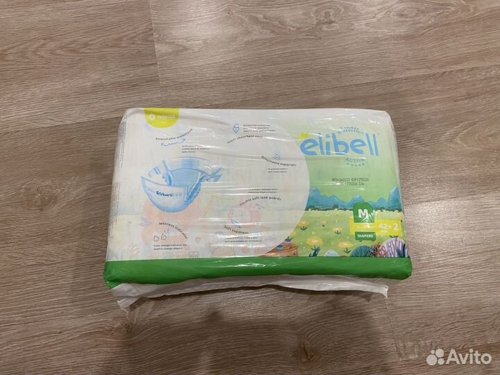 Подгузники Elibell М, 44шт