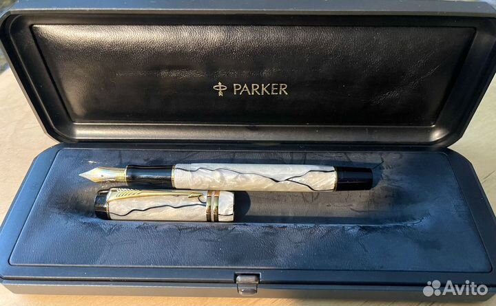 Ручка parker duofold 18k 750 перьевая