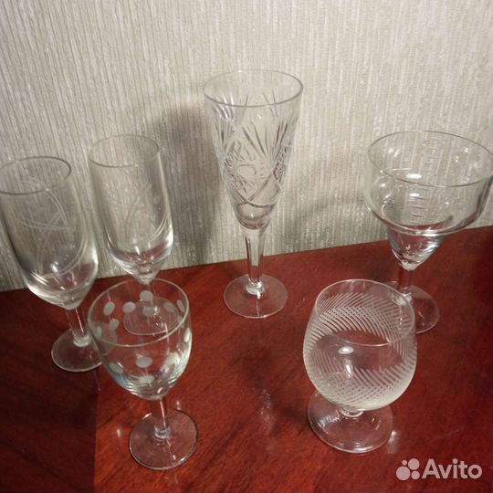 Бокалы, фужеры стекло, хрусталь СССР