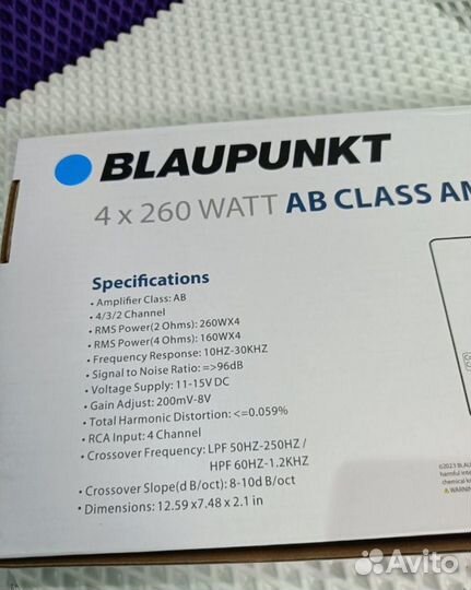 Усилитель blaupunkt 4канальный