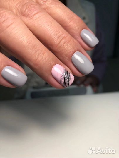 Маникюр с покрытием и укреплением