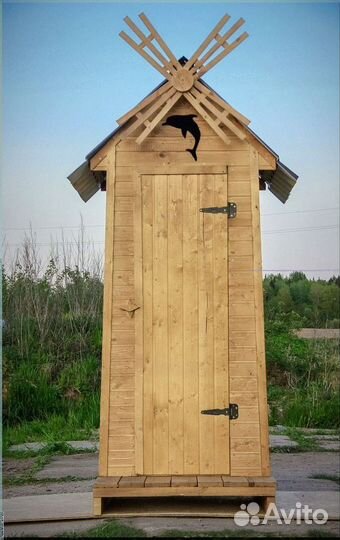 Дачный туалет с лебедем EFT