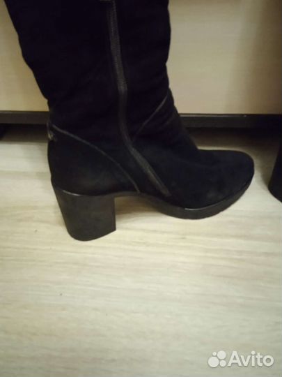 Сапоги зимние натуральная замша ботфорты 37 размер