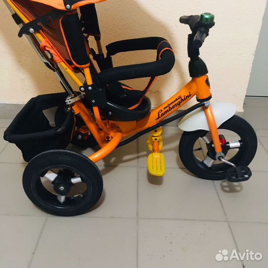 Детский трехколесный велосипед коляска
