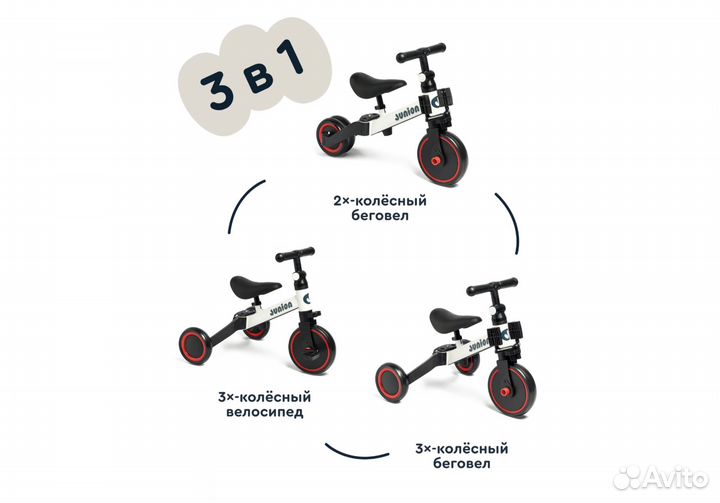 Детский беговел-трансформер 3 в 1 новый