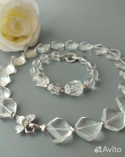 Браслет из натурального горного хрусталя