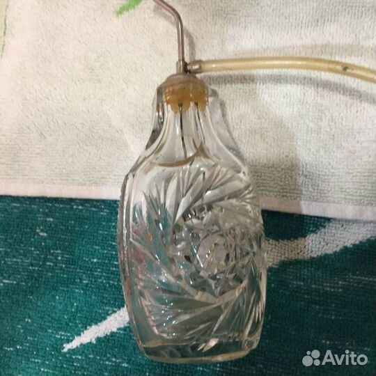 Антикварный флакон для духов с распылителем больш