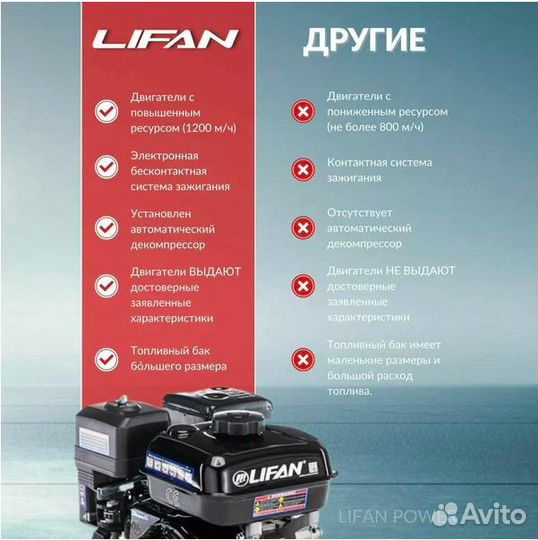 Двигатель бензиновый Lifan 2V80F-A (20A) (29 л.с