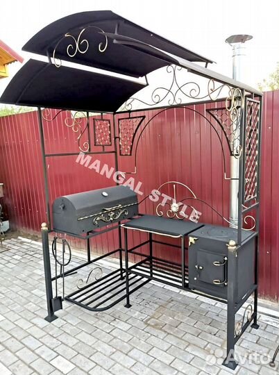 Мангал с крышей