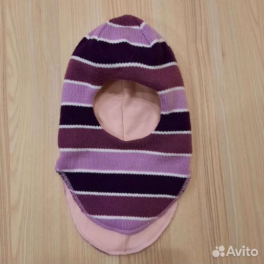 Шапка шлем для девочки на 1-1.5 года