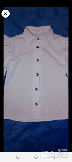 Школьная рубашка для девочки 122 см