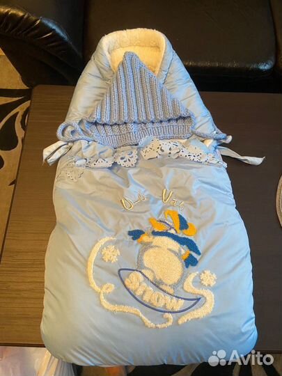 Конверт на выписку для мальчика зимний