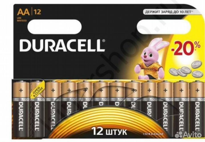 Батарейки AA, ааа 12 шт упаковка Duracell