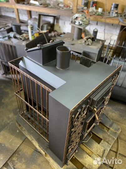 Печь для бани гермес с подогревом