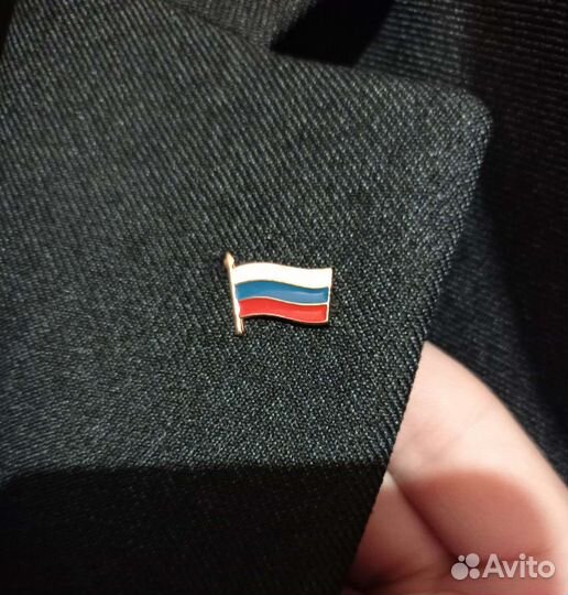 Значок Флаг России Триколор (Новый)