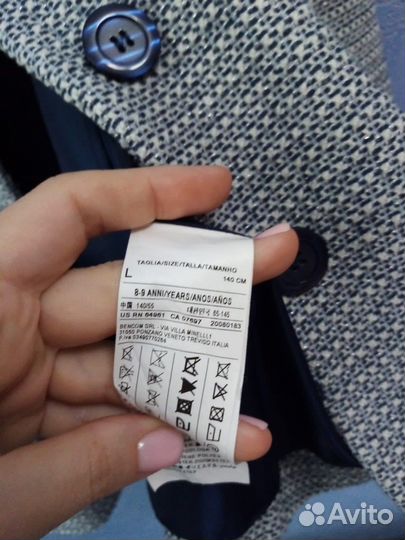 Жакет твидовый Benetton на девочку