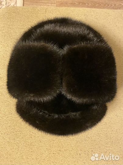 Норковая шапка мужская ушанка