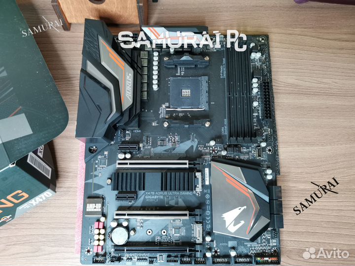Мат. Плата AM4 Gigabyte X470 Aorus Ultra Gaming