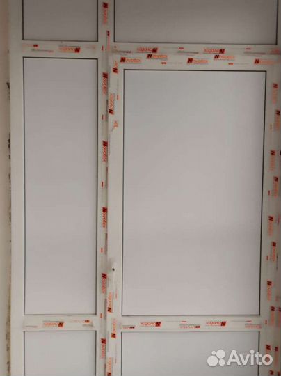 Витраж с дверью б/у