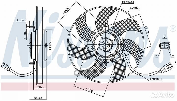 Вентилятор радиатора 85680 Nissens