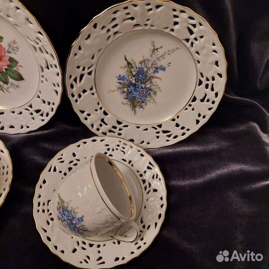 Mitterteich.Германия. Трио прорезной фарфор