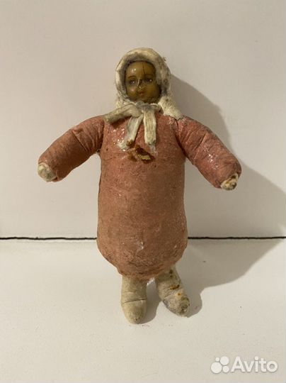 Елочная игрушка из папье-маше Девочка СССР