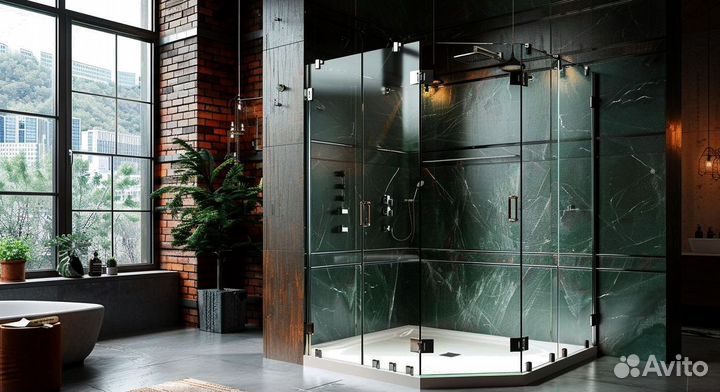 Кабина из стекла