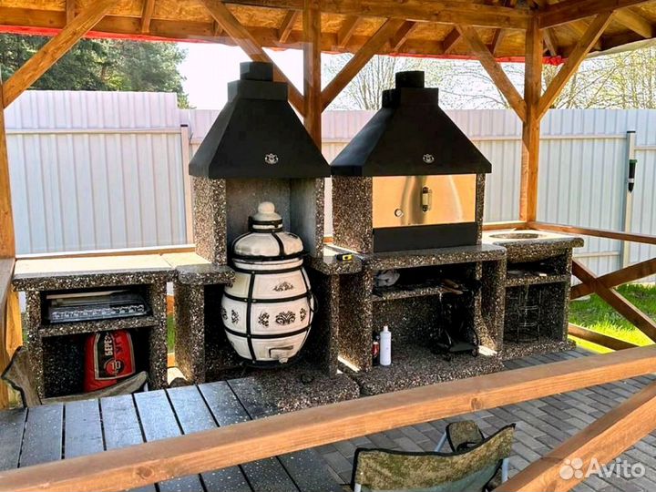 Модульная печь барбекю, зона барбекю, мангал