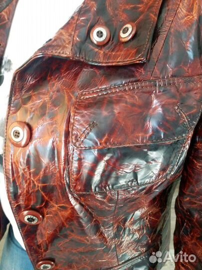 Пиджак кожаный