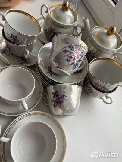 Чайный сервиз СССР, новый 15 предметов