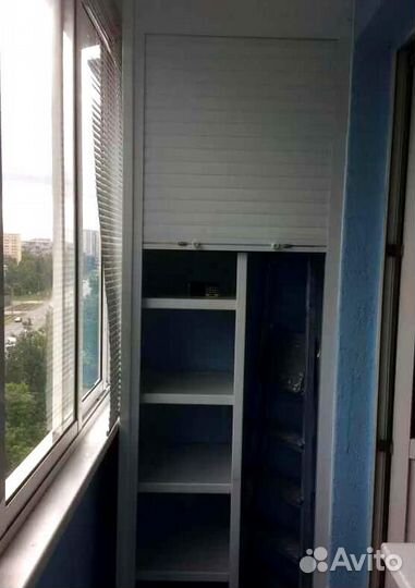 Шкафа на балкон с бесшумными рольставнями