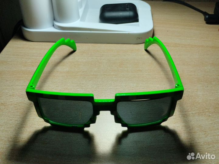 Очки Майнкрафт с текстурой крипера(без доставки)