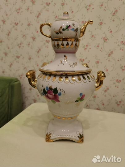 Самовар Гжель с чайником