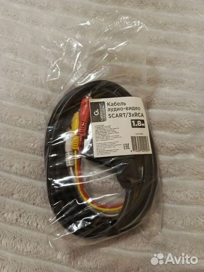 Аудио и видео кабель 3rca - scart