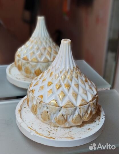 Гипсовая шкатулка для украшений / ручная работа