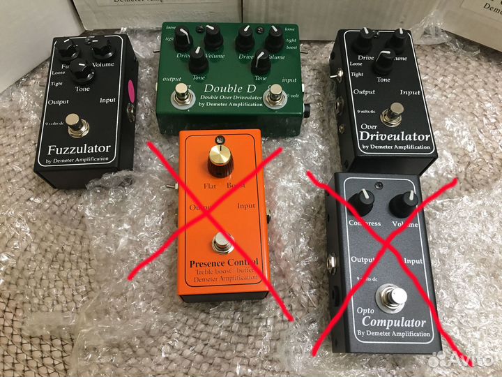 Гитарные педали эффектов, список внутри