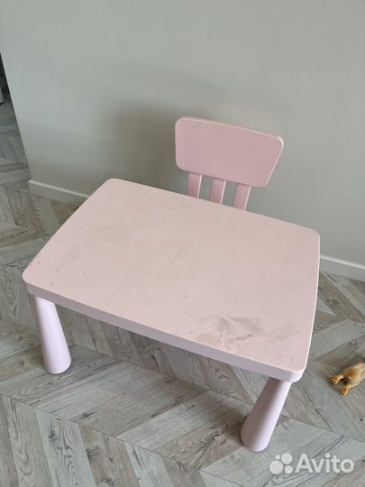 Детский стол и стул IKEA