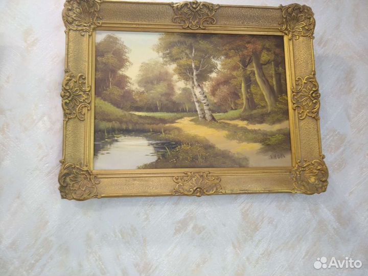 Картина масло холст антиквариат