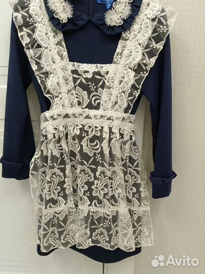 Белый школьный фартук