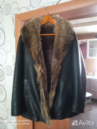 Мужская зимняя куртка эко кожа