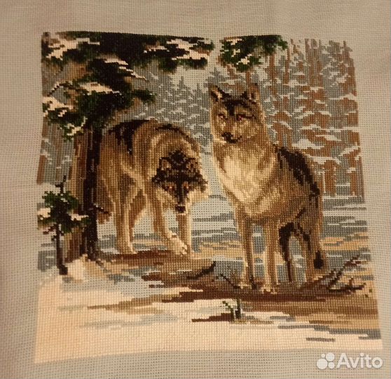 Готовая картина вышитая крестом а ассортименте