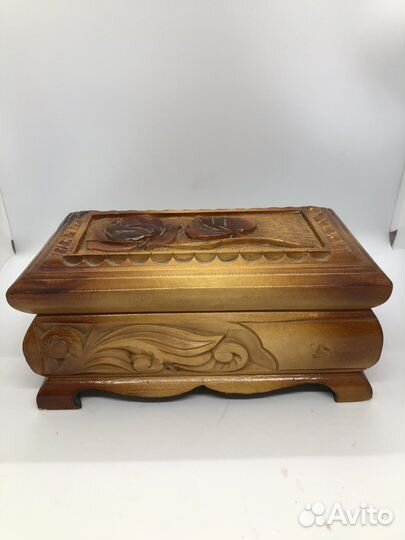 Шкатулка из дерева ручной работы СССР