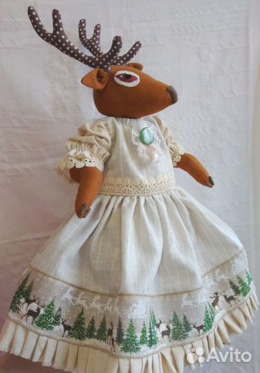 Ручная работа игрушка Олень сканди- стиль