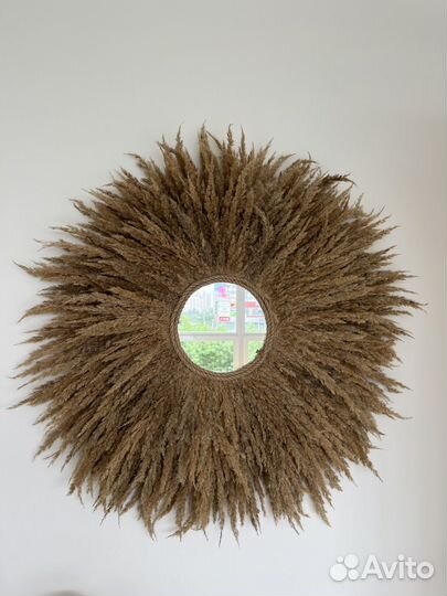 Зеркало круглое бохо
