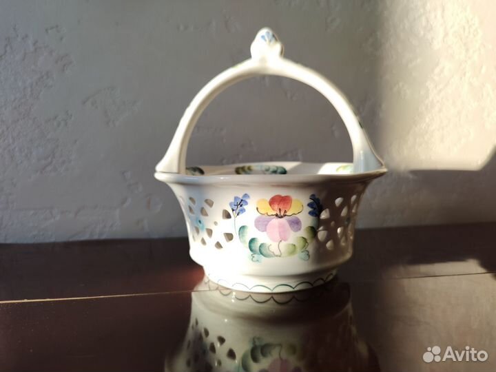 Вазочка ручная работа конфетница керамика СССР