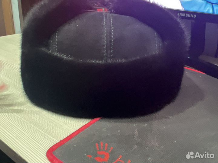 Норковая шапка мужская ушанка