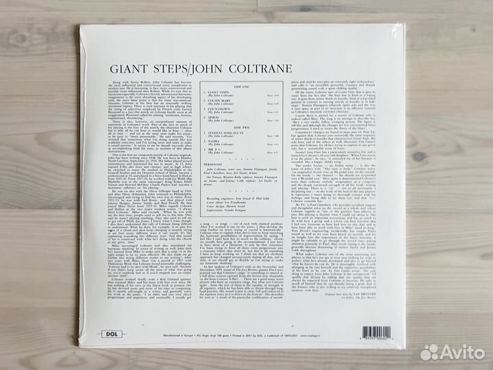 Винил John Coltrane – Giant Steps (180g, Blue)