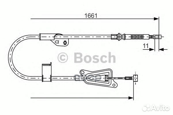 1 987 477 914 трос ручника правый L1661/1505