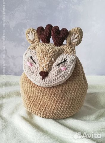 Рюкзачок-олененок (вязаный)